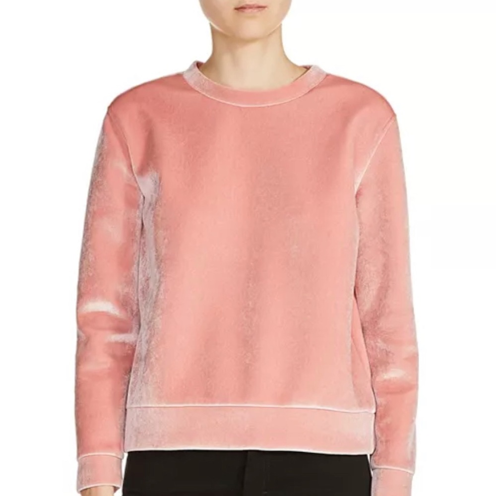 Maje Pink Velvet Sweatshirt